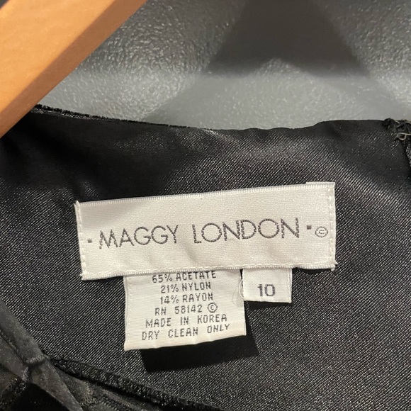 Black Velvet knee length.  Wore once for wedding. - Picture 3 of 3